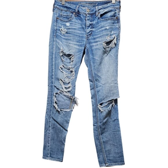 American Eagle Outfitters Denim Jeans, 3 button down, Size 4 Regular‎ (RN 54485) - Picture 2 of 9